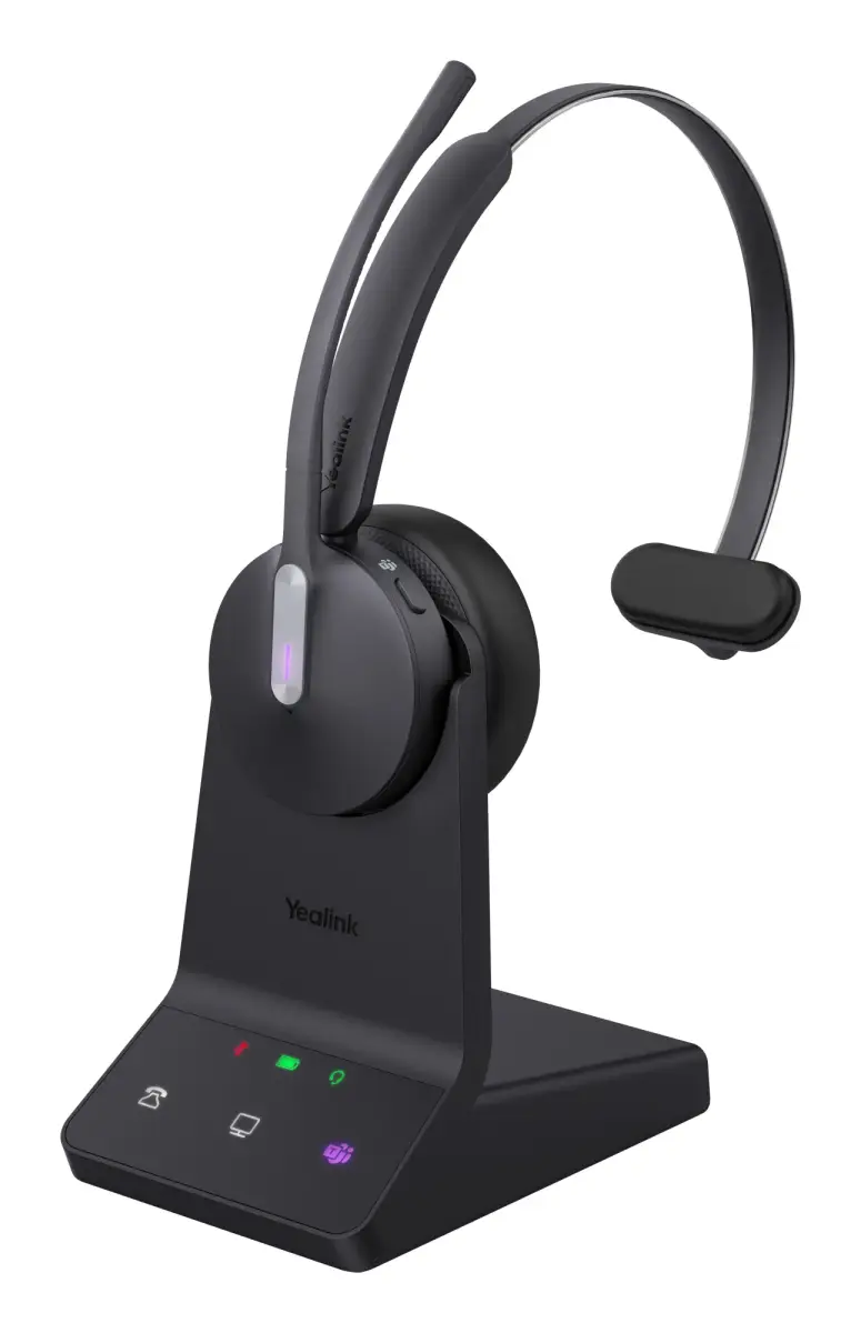 Yealink WH64 Mono Teams Headset Wireless Head-band Office/Call center USB Type-C Bluetooth Black