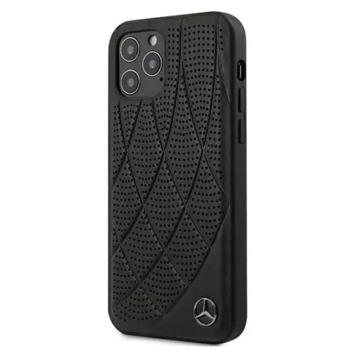 Mercedes MEHCP12MDIQBK Leather Bow telefono dėklas iPhone 12 | iPhone 12 Pro juodas