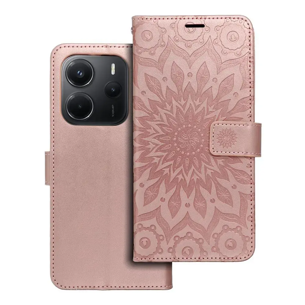 MEZZO Book case for XIAOMI Redmi Note 14 5G mandala rose gold