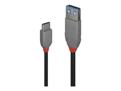 Lindy Black Line - USB-C cable - 24 pin USB-C to USB Type A - 15 cm