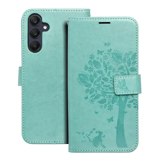 MEZZO tree grāmatveida maciņš telefonam Samsung Galaxy A25 (A256) zaļš