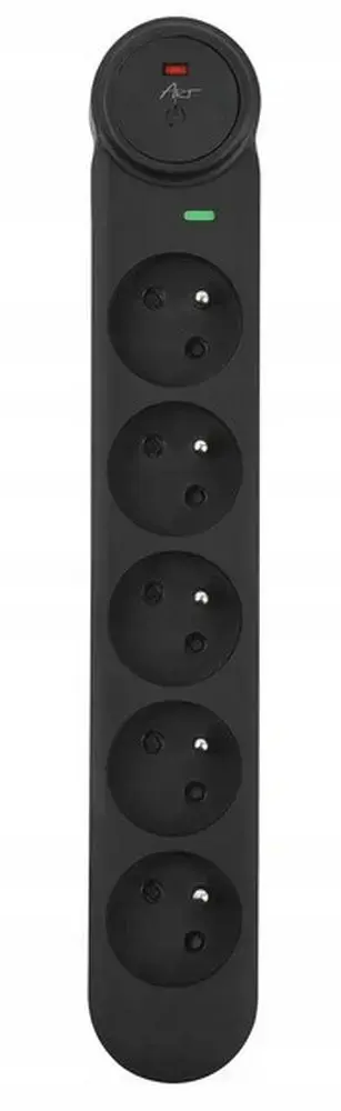 Extension cord 5 sockets Art F2100 1,5 m black