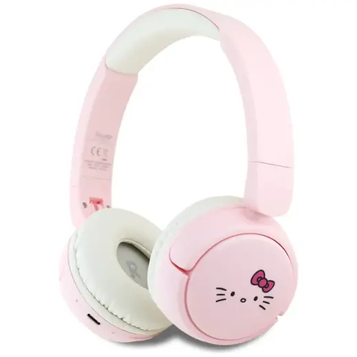 Słuchawki nauszne Hello Kitty Face Logo   Bluetooth różowy