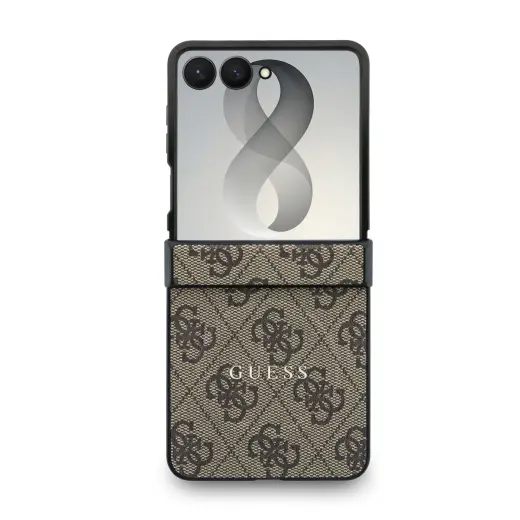 Guess PU Leather 4G чехол для телефона Samsung Galaxy Z Flip 8 (F776) коричневый
