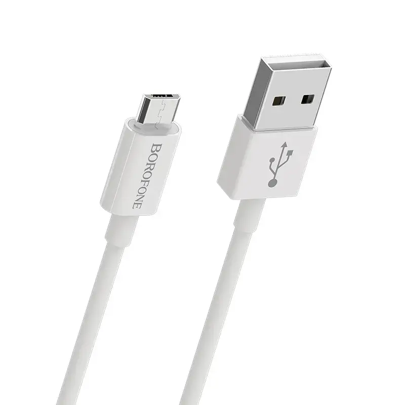 Borofone BX22 Bloom data transfer and charging cable | USB-A to Micro USB | 12W | 1m | white