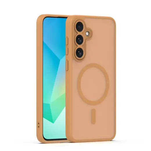 Mag Matt telefono dėklas su MagSafe palaikymu Samsung Galaxy S26+ (S947) rudas