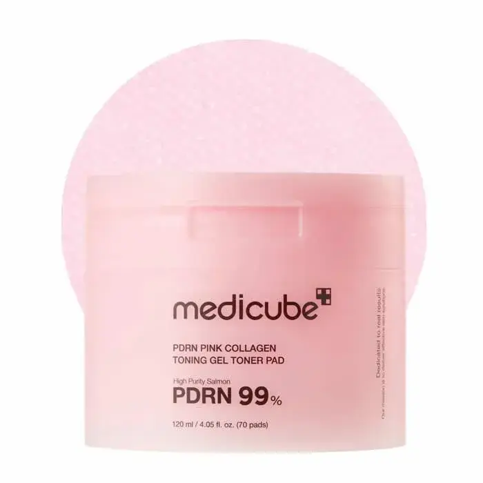 Medicube PDRN Pink Collagen Toning Gel Toner 70 Pads