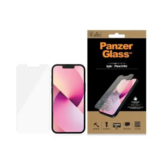 PanzerGlass Standard Super+ karastatud klaas telefonile iPhone 13 Mini 5,4, antibakteriaalne 2741