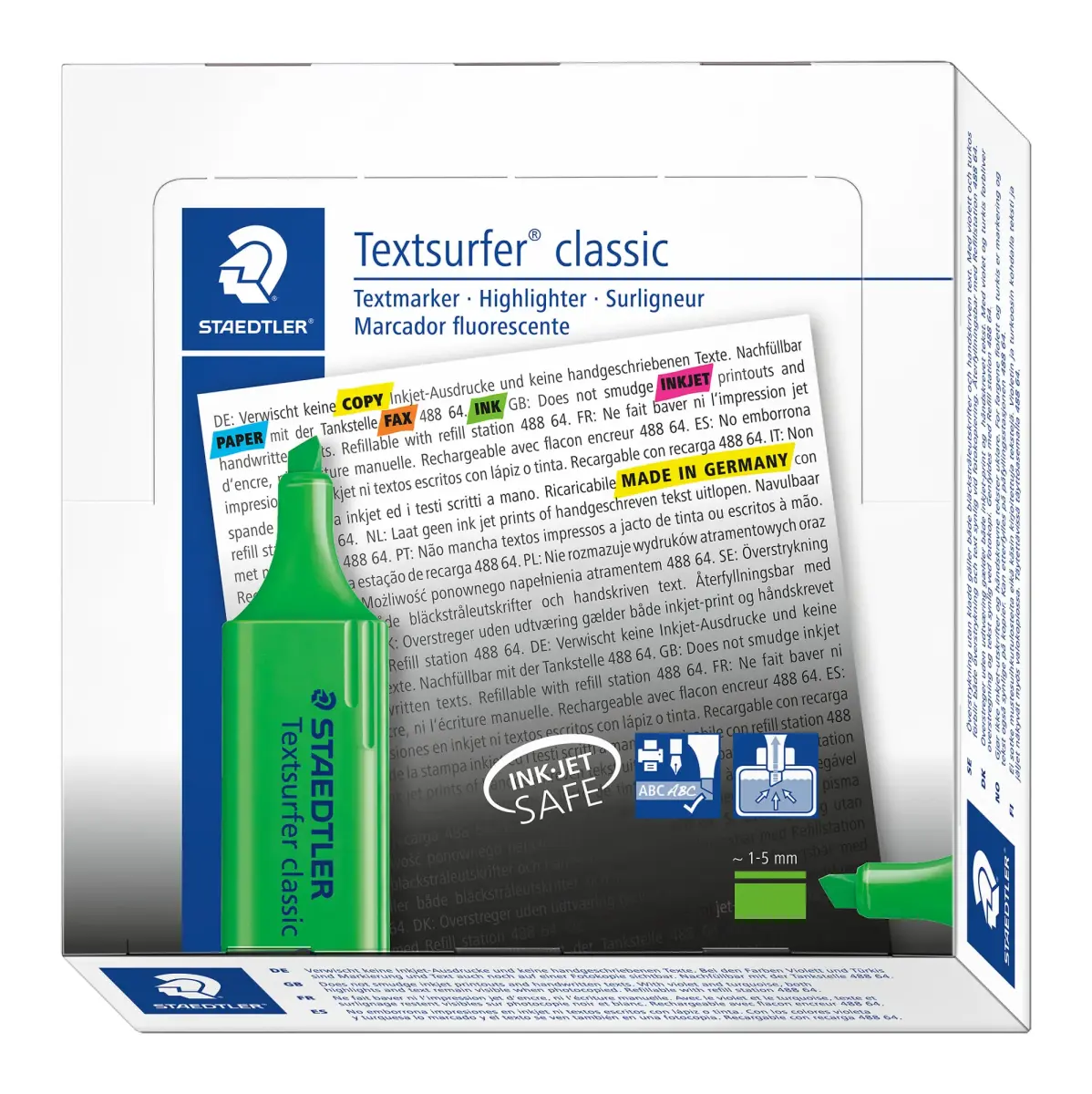 Teksta marķieris STAEDTLER TEXTSURFER 364 zaļš