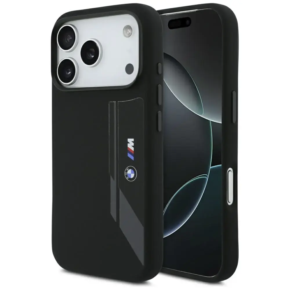 BMW M Silicon Vertical Logo MagSafe Case for iPhone 17 Pro Black