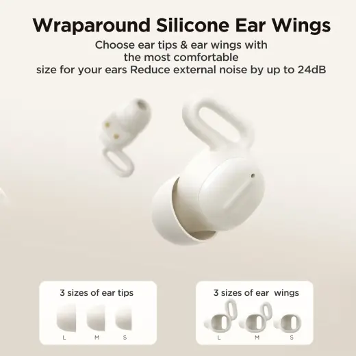 Joyroom JR-TS1 Cozydots Series Wireless TWS Headphones for Sleeping ANC Bluetooth 5.3 - White