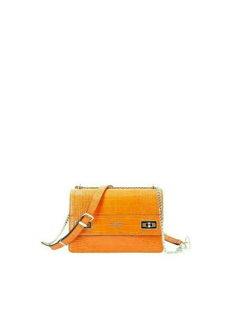 Guess, Katey, Convertible Xbody Flap, Textile Crossbody Bag, Orange, HWCG78 70210, 23.5 x 16 x 7.5 cm, For Women