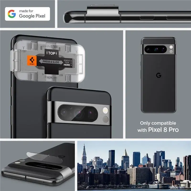Spigen Optik.tR EZ Fit Camera Protector for Google Pixel 8 Pro - transparent 2 pcs.