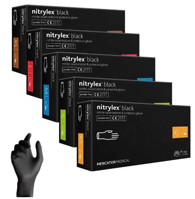 Nitrile protective gloves Nitrylex Basic size L 100 pcs