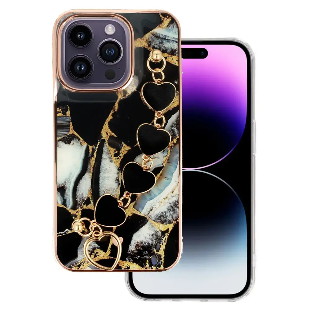 Trend maciņš telefonam iPhone 14 Plus melns (dizains 1)