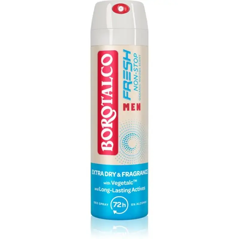 Borotalco Non-Stop Fresh MEN Deodorant Spray for Men Fragrance Oceanic Woods 150 Ml