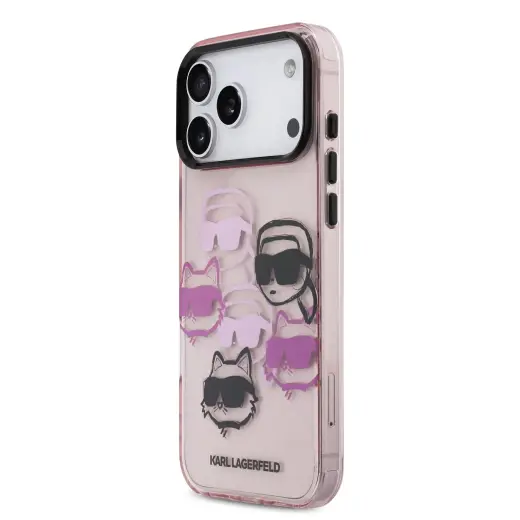 Karl Lagerfeld IML Multi K&CH Heads чехол для телефона iPhone 17 Pro Max розовый