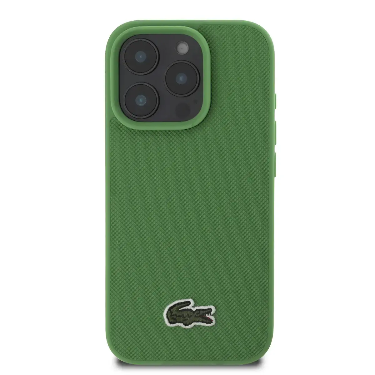Lacoste Iconic Petit Pique Woven Logo MagSafe Case for iPhone 16 Pro Max Green