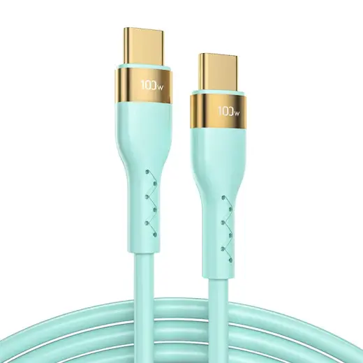 Joyroom Liquid Silicone USB Type C - USB Type C charging | data cable PD 100W 2m green (S-2050N18-10)
