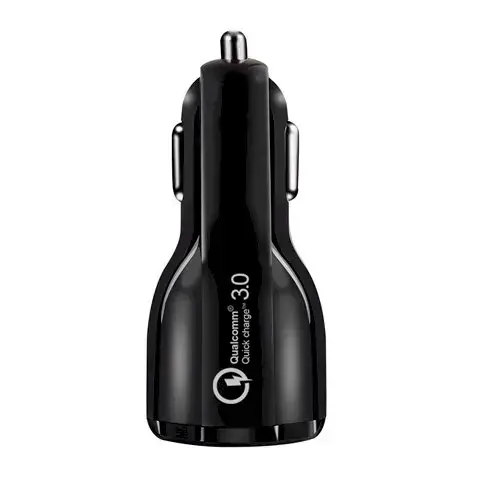 Wozinsky universal Car Charger 2x USB Quick Charge 3.0 QC3.0 3.1A black (WCC-02)