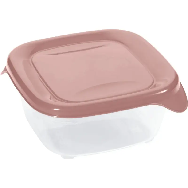 Pārtikas trauciņš kvadrāts 0,8L Fresh&Go rozā