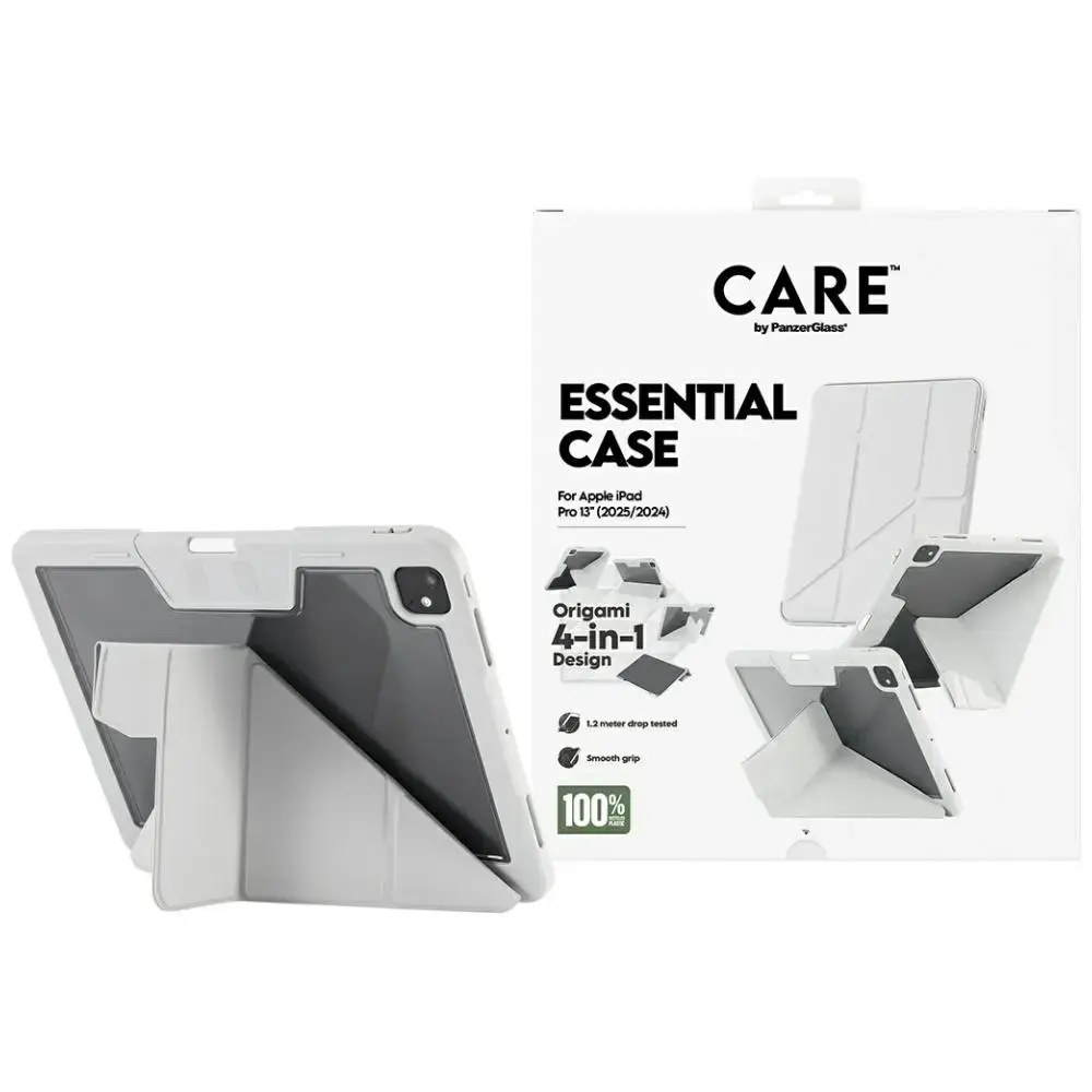 Etui Care by PanzerGlass Y fold do iPad   Pro 13" (2025|2024) jasnoszary