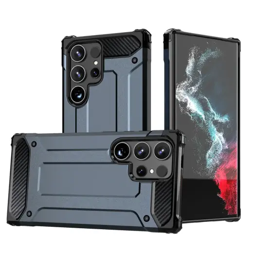 Hybrid Armor telefono dėklas Samsung Galaxy S25 Edge (S937) mėlynas