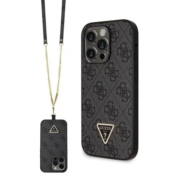 Guess GUHCP14LP4TDSCPK iPhone 14 Pro 6.1" czarny|black hardcase Crossbody 4G Metal Logo