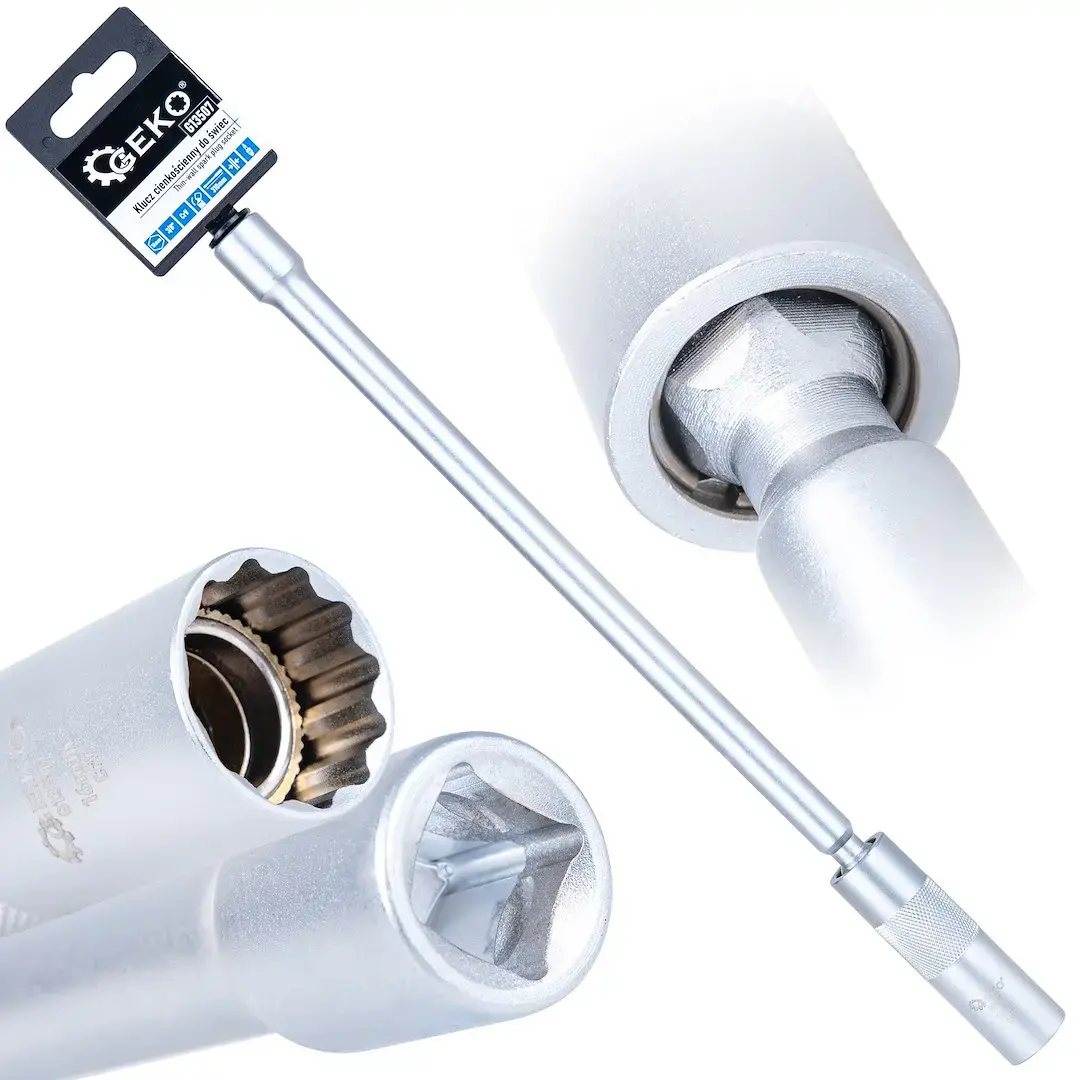 3/8" 16mm Thin Walled Spark Plug Wrench with Universal Joint