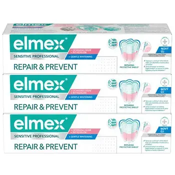 Elmex Repair & Prevent Gentle White Trio - Zubní pasta 75ml