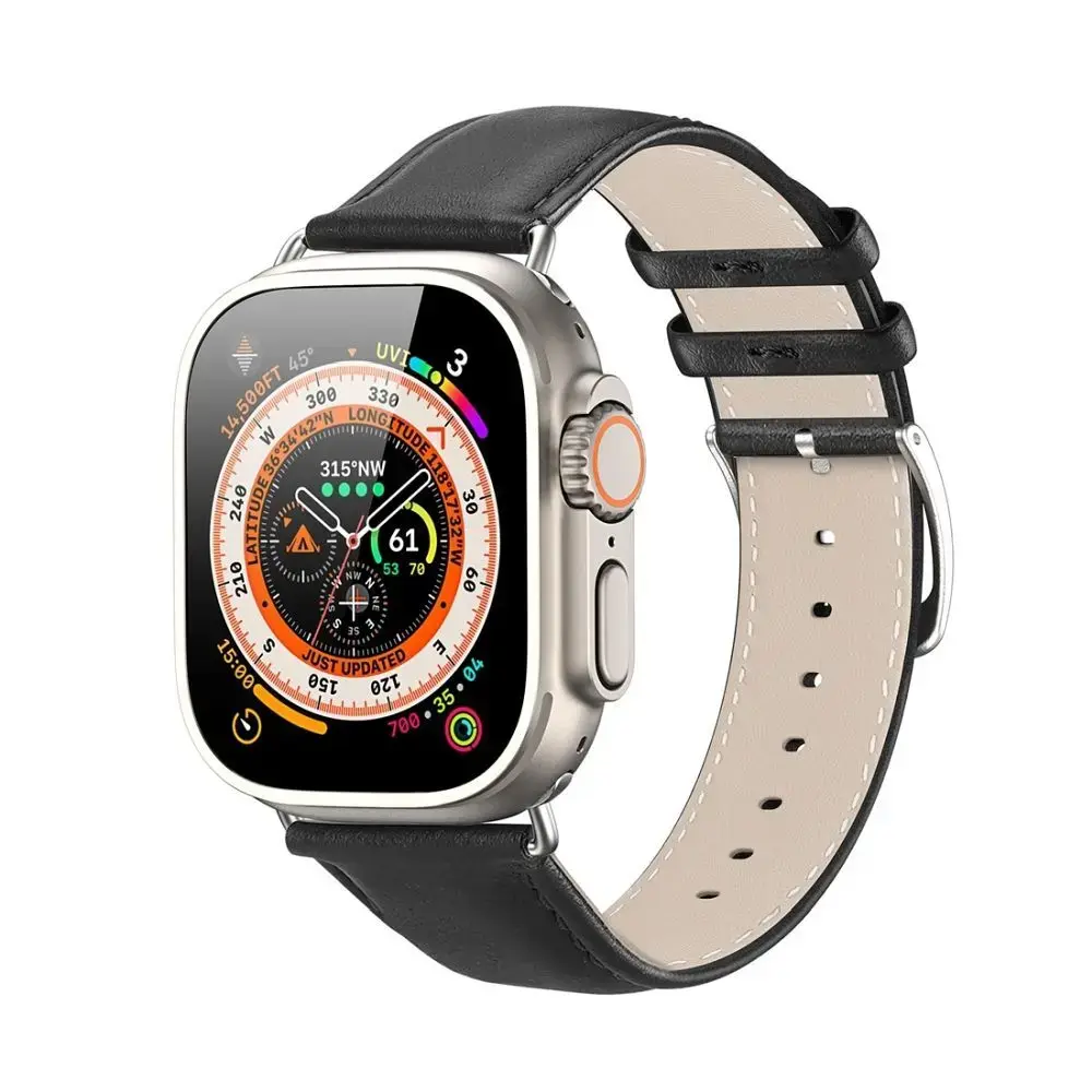 DUX DUCIS strap YS genuine leather for Apple Watch 38 / 40 / 41 mm black