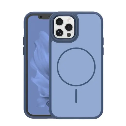 Frame Thin Mag maciņš ar MagSafe atbalstu telefonam iPhone 12 | iPhone 12 Pro zils