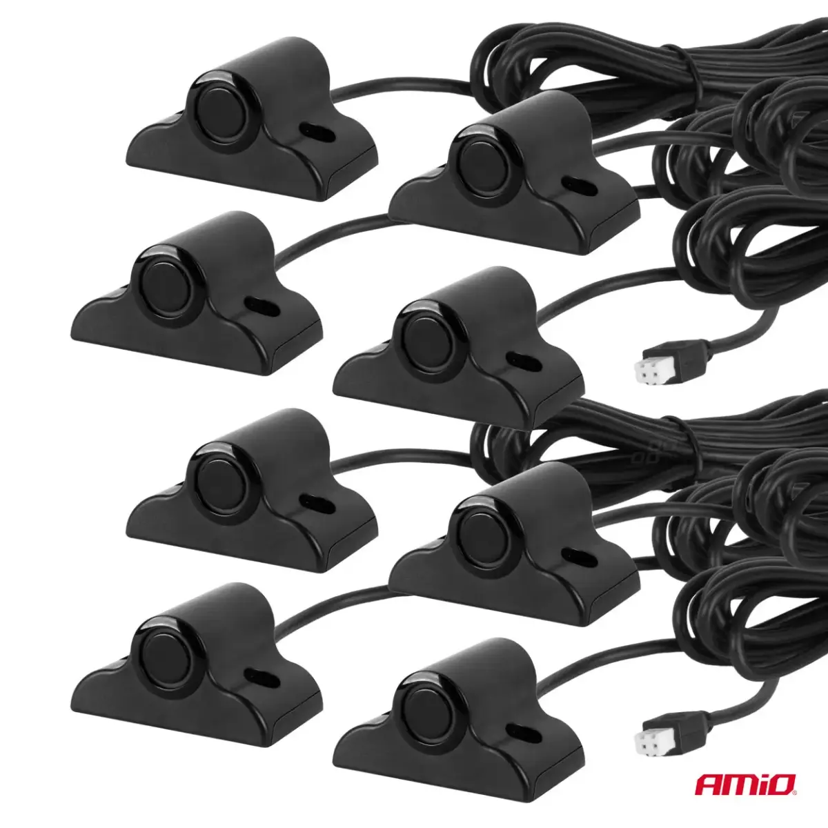 Parking assistant system LED-GRAF 3D 8 sensor black TRUCK 19mm