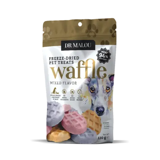 Gardumi suņiem - DR Malou, Freeze-dried chicken wafers (mix of flavors) 120g