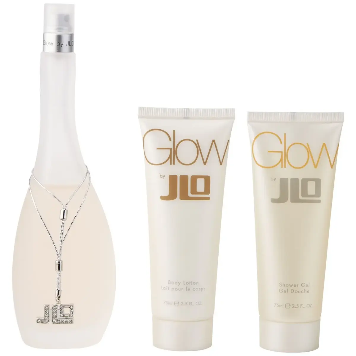 Set Jennifer Lopez: Glow, Eau De Toilette, For Women, 50 ml + Glow, Hydrating, Body Lotion, 75 ml + Glow, Hydrate, Shower Gel, All Skin Types, 75 ml