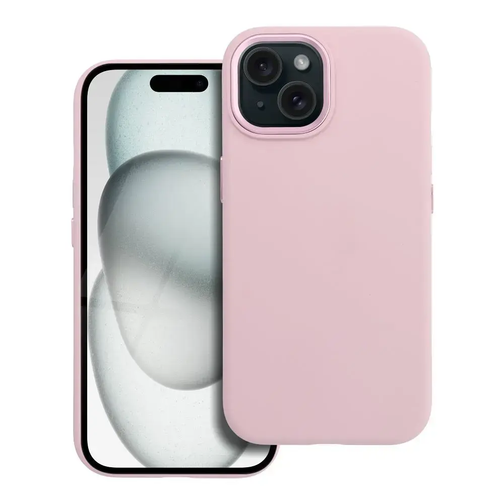 Forcell F-Protect Frame Premium maciņš ar MagSafe atbalstu telefonam iPhone 15 rozā