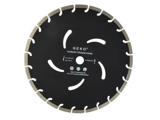 Segmenteeritud teemantketas must 350x10x25,4mm GEKO