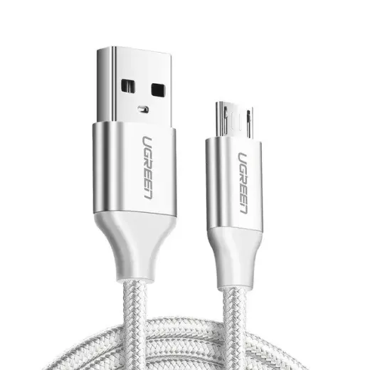 UGREEN US290 datu pārraides un uzlādes vads | Micro USB | 12W | 1.5m | balts