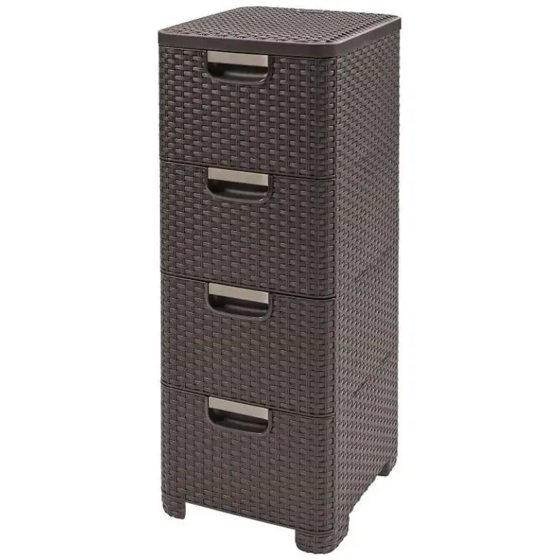 Kumode ar 4 atvilknēm Style 33x38x79cm tumši brūna