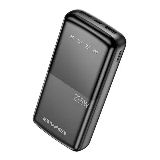 AWEI P13K ārējais akumulators (powerbank) | 20000 mAh | 22.5W | melns
