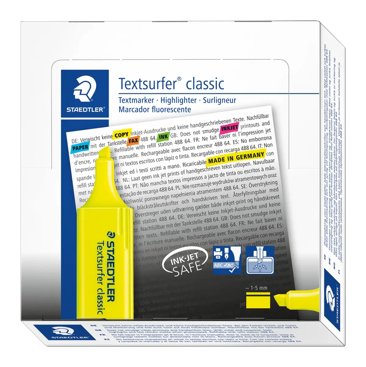 Teksta marķieris STAEDTLER TEXTSURFER 364 dzeltens