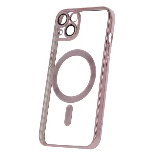 Color Chrome Mag phone case with MagSafe support for iPhone 13 pink