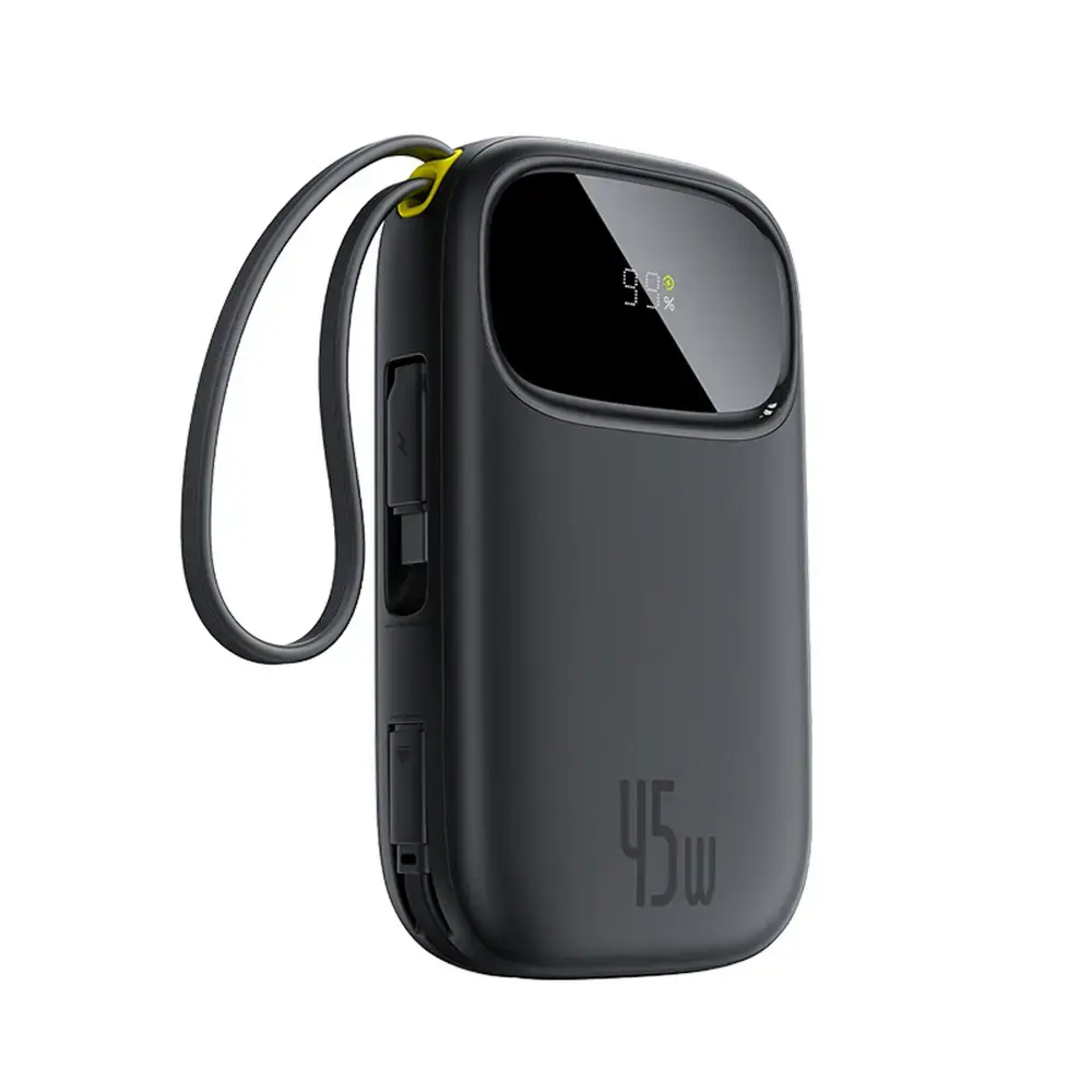 Baseus EnerFill FC31 ārējais akumulators (powerbank) | 20 000 mAh | 45W | USB-C, Lightning | LED ekrāns | melns