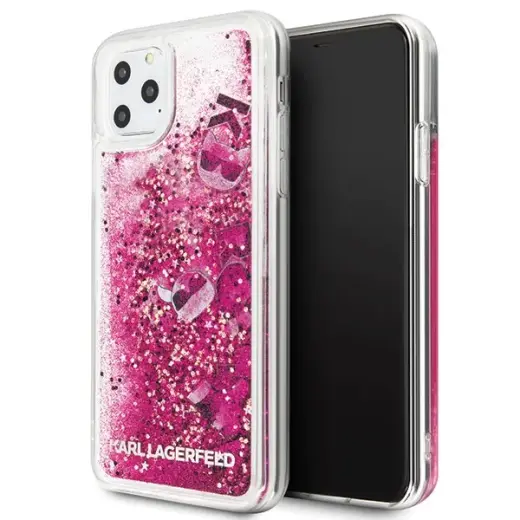 Karl Lagerfeld KLHCN65ROPI iPhone 11 Pro Max różowo-złoty|rosegold hard case Glitter