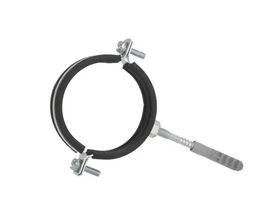 Metāla cauruļu skava ar gumiju 2" 60-64mm
