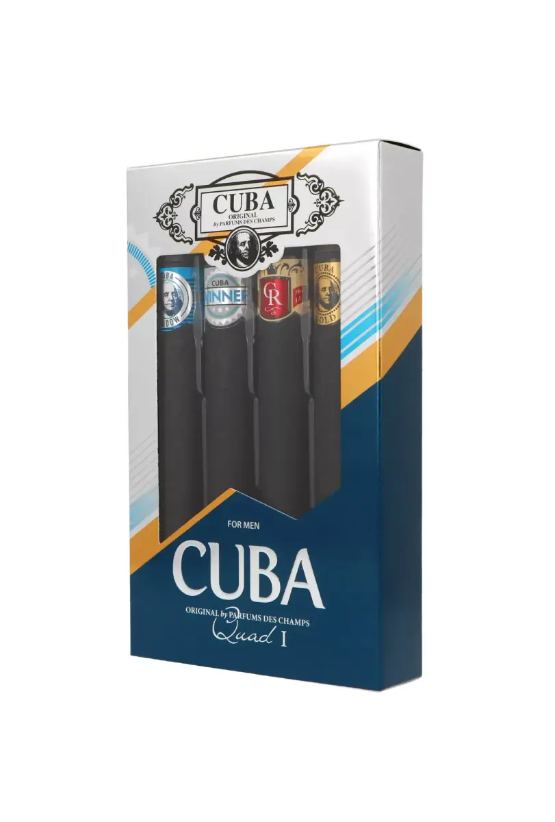 Set Cuba Quad For Men Gold Edt 35ml + Royal Edt 35ml + Winner Edt 35ml + Shadow Edt 35ml