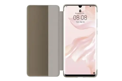Huawei Original S-View Case Khaki for Huawei P30 Pro