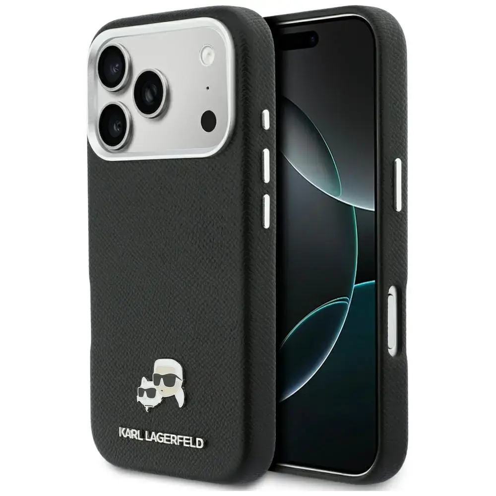 Karl Lagerfeld HC MAGSAFE PU FW W/ K&C HEAD PIN maciņš telefonam iPhone 17 Pro Max melns