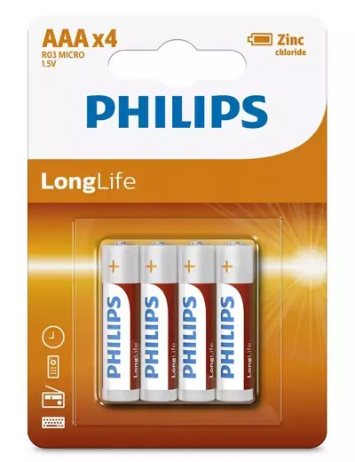 Philips AAA Longlife 4gb battery