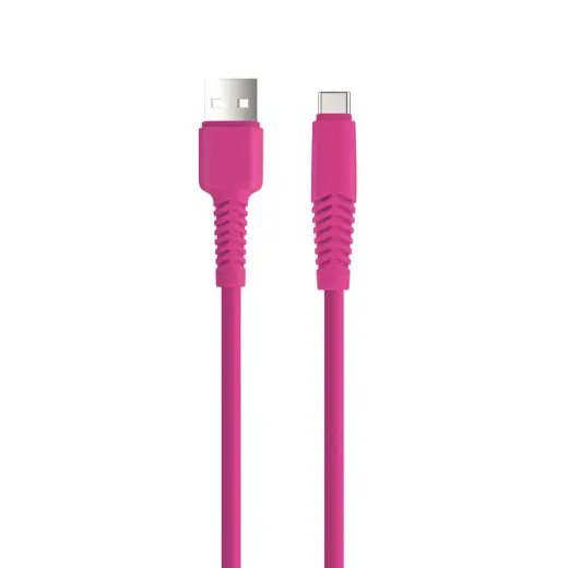 Setty KSA-C-1.526 data transfer and charging cable | USB-A to USB-C | 10W | 1.5m | pink